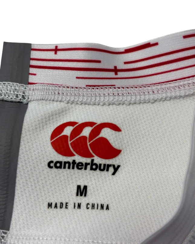 Canterbury White England Rugby V-Neck Performance Jersey