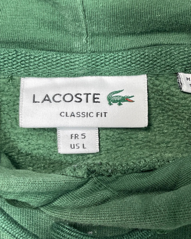 Lacoste Green Classic Fit Fleece Pullover Hoodie