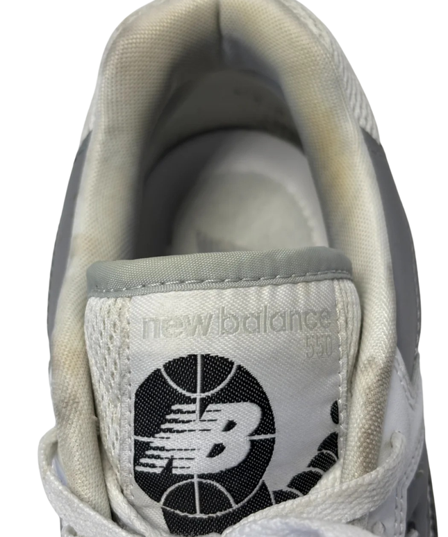 New Balance 550 White/Grey Gum Sole Sneakers