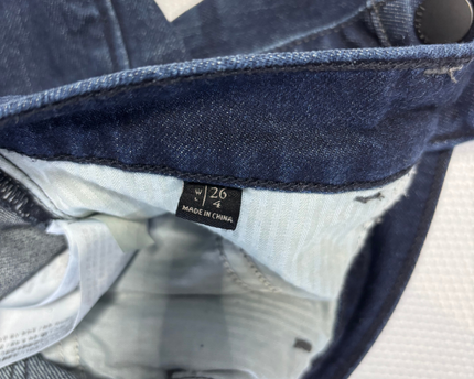 Abercrombie & Fitch Dark Blue Cuffed Denim Shorts