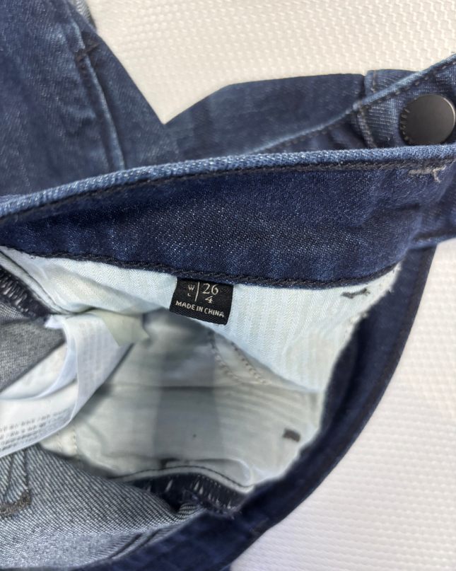 Abercrombie & Fitch Dark Blue Cuffed Denim Shorts