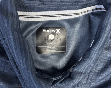 Hurley Navy Blue Textured Performance Polo Shirt