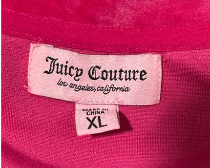 Juicy Couture Pink Velour Rhinestone Logo Cropped Jacket