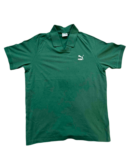 Puma Classic Deep Green Logo Polo Shirt - M