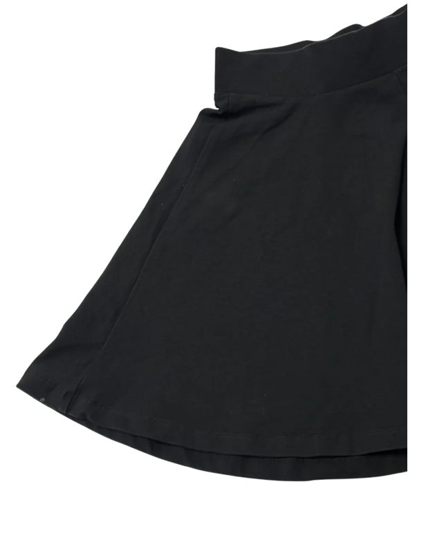 H&M Black Cotton Mini Skater Skirt