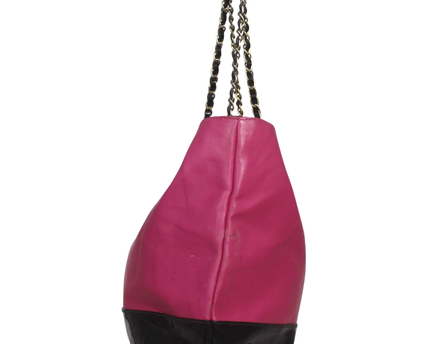 Juicy Couture Pink/Black Chain Strap Tote Bag