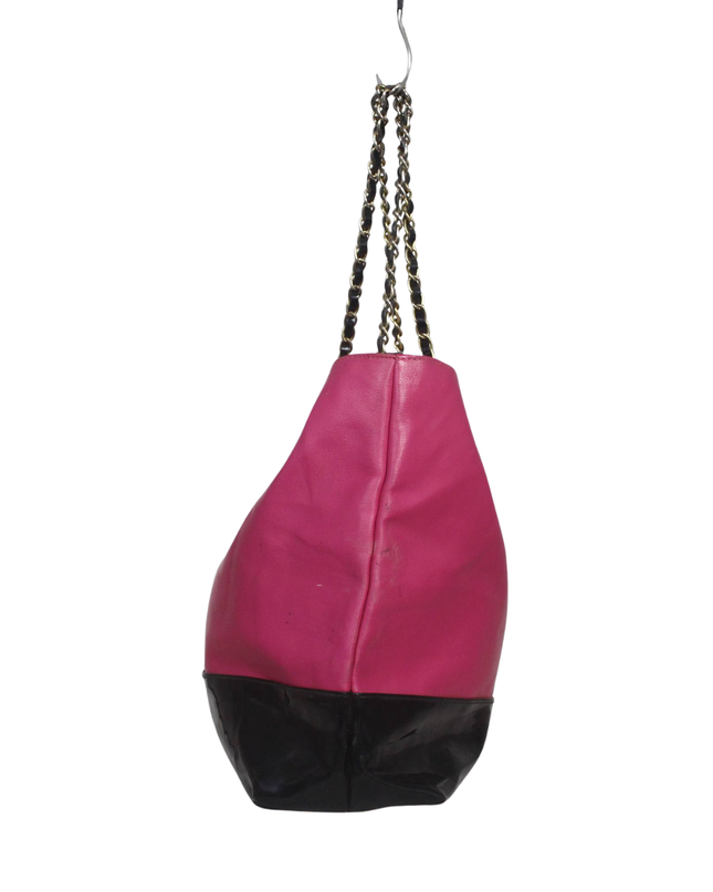 Juicy Couture Pink/Black Chain Strap Tote Bag
