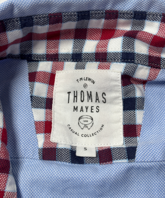 T.M. Lewin Blue Thomas Mayes Casual Button-Down Shirt