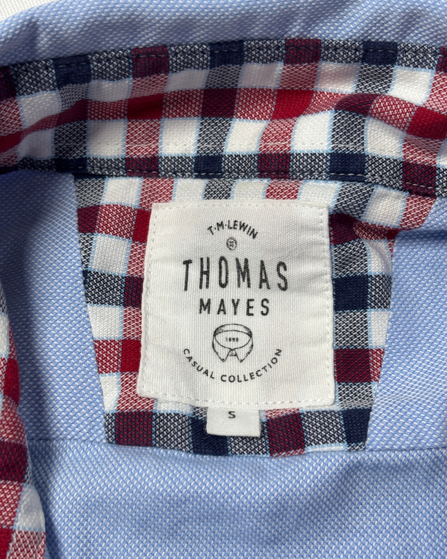 T.M. Lewin Blue Thomas Mayes Casual Button-Down Shirt