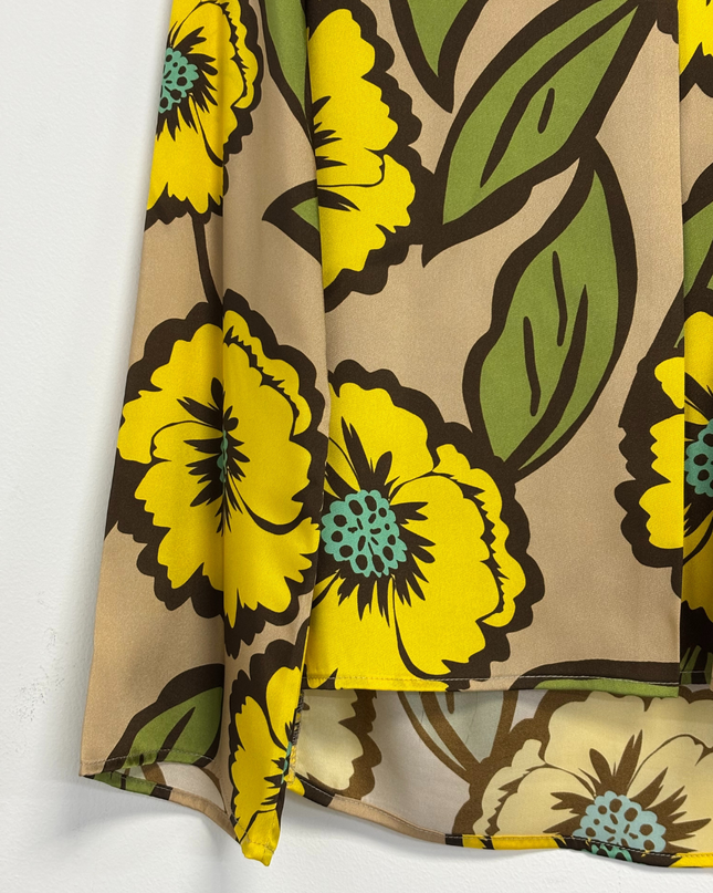 Chepè Floral Yellow and Green Italian Blouse