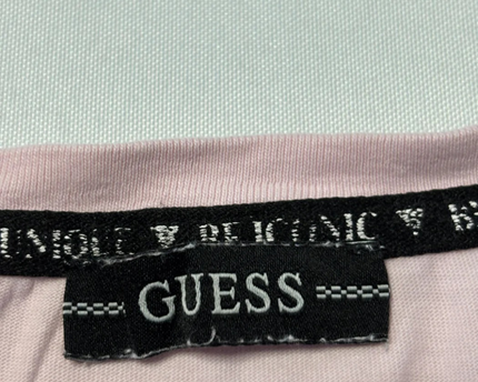 GUESS Pink Icon Embellished Graphic Tee
