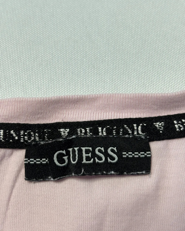 GUESS Pink Icon Embellished Graphic Tee