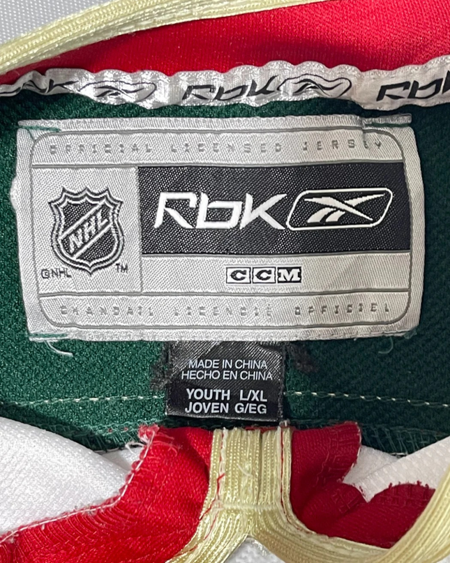Reebok White Minnesota Wild #19 Youth Hockey Jersey