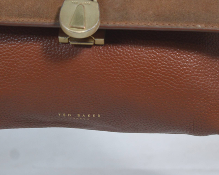 Ted Baker Brown Suede and Leather Shoulder Bag