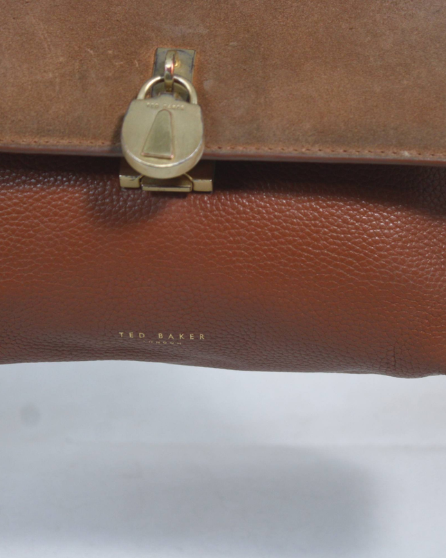 Ted Baker Brown Suede and Leather Shoulder Bag