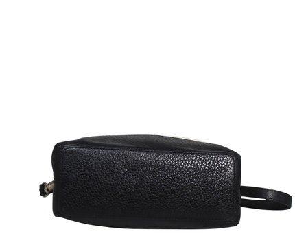 Kate Spade White/Black Pebbled Leather Satchel Bag