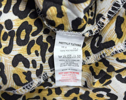 PrettyLittleThing Leopard Print Puff Sleeve Midi Dress