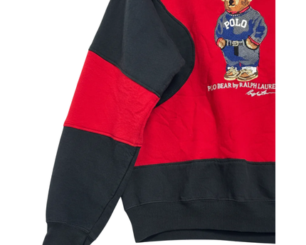 Reworked Polo Ralph Lauren Polo Bear Red/Black Sweatshirt
