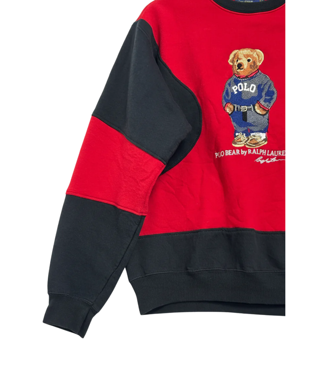 Reworked Polo Ralph Lauren Polo Bear Red/Black Sweatshirt