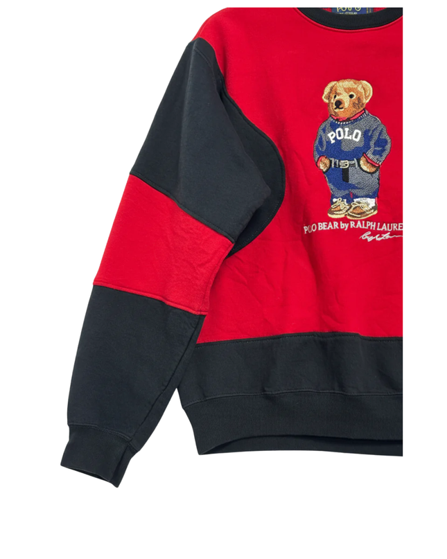 Reworked Polo Ralph Lauren Polo Bear Red/Black Sweatshirt