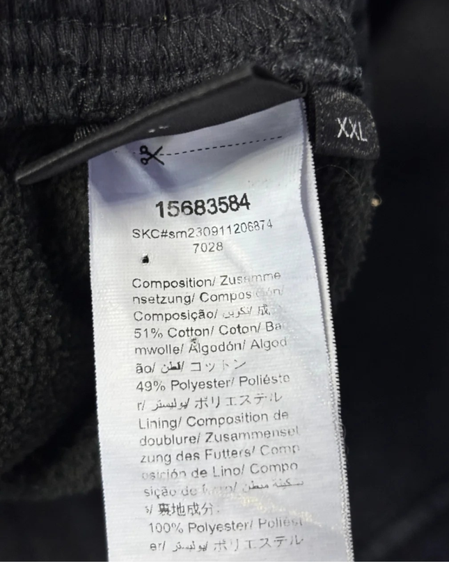 SUMWON Black Acid Wash Sweat Shorts