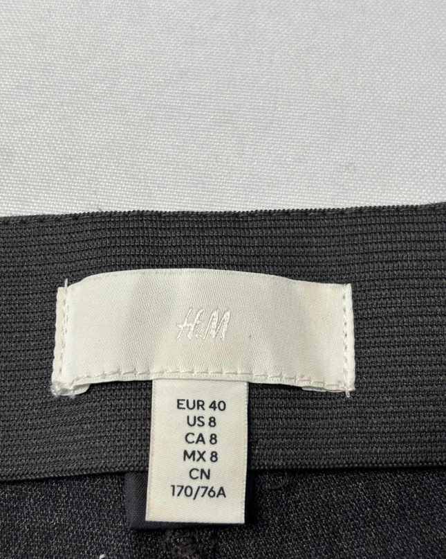 H&M Dark Grey Slim Fit Tapered Trousers