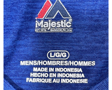 Majestic Blue Horse Power Football Performance T-Shirt