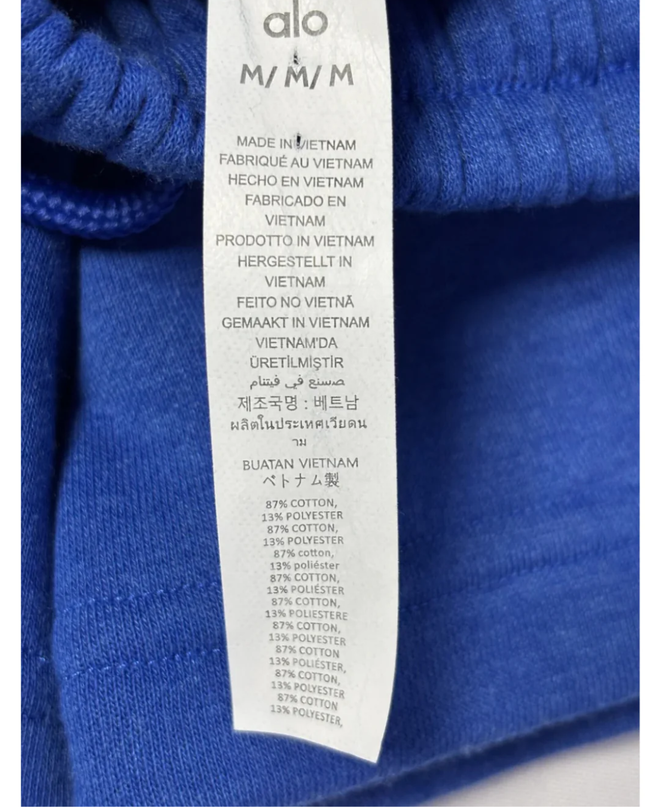 Alo Blue High-Waisted Relaxed Sweat Shorts