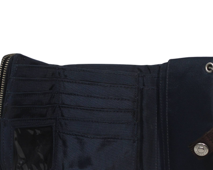 GEORGE GINA & LUCY Navy Utility Canvas Wallet