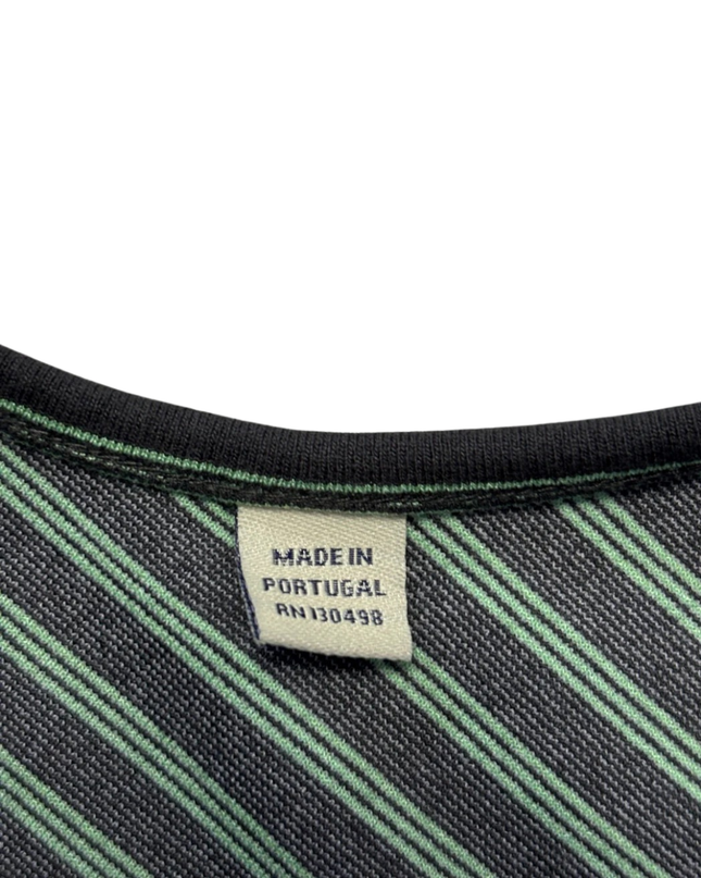 Jack Wills Black/Green Striped Scoop Neck Mini Dress