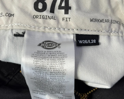 Dickies Black 874 Original Fit Workwear Pants