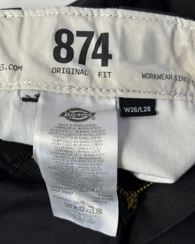 Dickies Black 874 Original Fit Workwear Pants