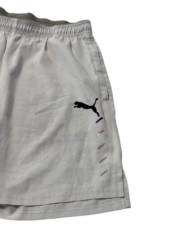 Puma White Graphic Athletic Sports Shorts