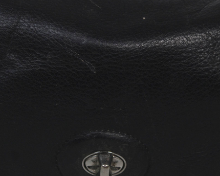Coach Black Leather Turnlock Crossbody Bag