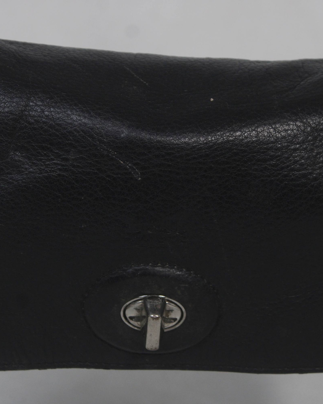 Coach Black Leather Turnlock Crossbody Bag