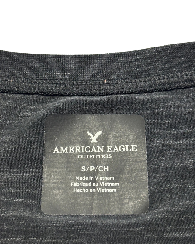 American Eagle Charcoal Grey Graphic Logo Tee