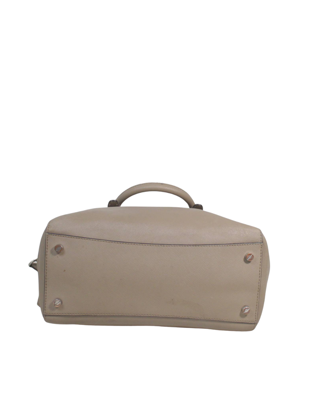 Michael Kors Beige Saffiano Leather Satchel Bag