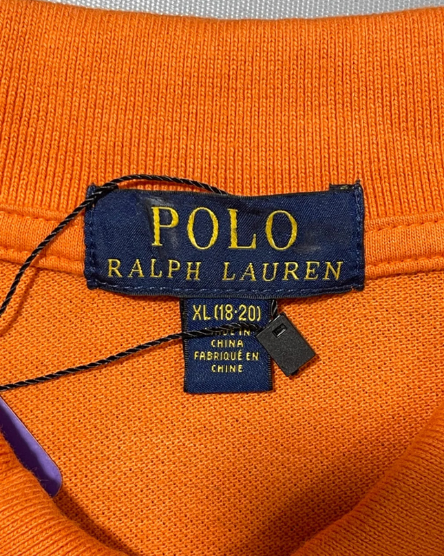 Polo Ralph Lauren Orange Long-Sleeve Big Pony Polo Shirt