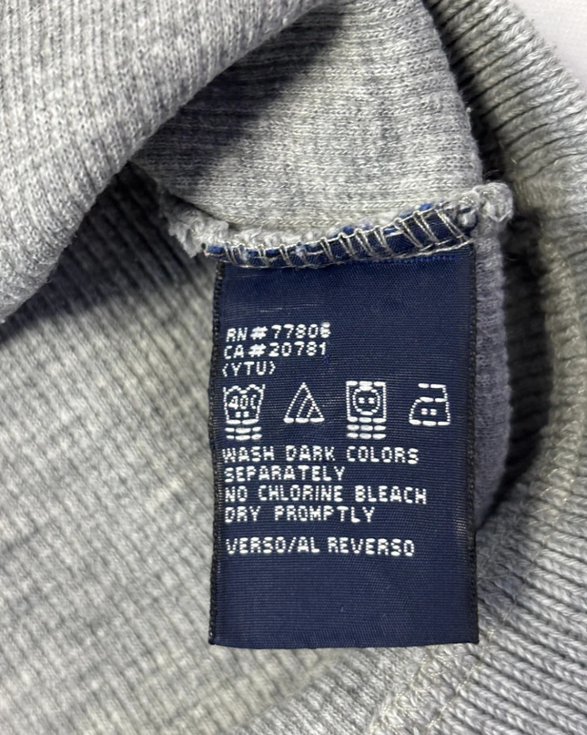 Tommy Hilfiger Grey V-Neck Ribbed Cotton Sweater