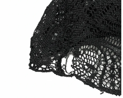Vivace Black Sheer Lace Tie-Front Cropped Shrug