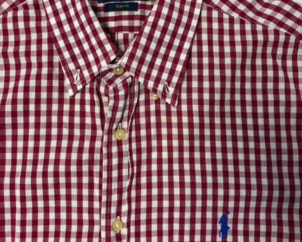 Polo Ralph Lauren Red Gingham Check Slim Fit Shirt