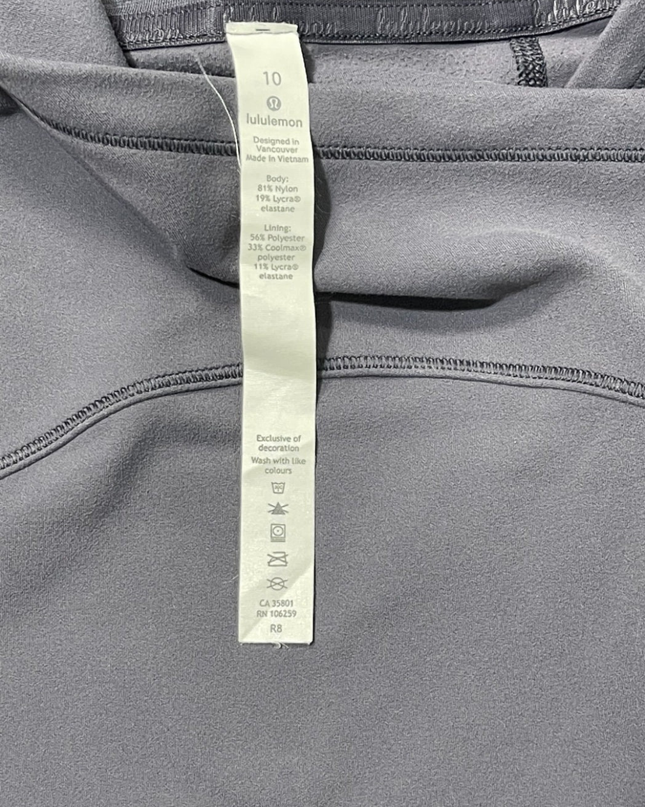 Lululemon Purple Asymmetrical Full Zip Performance Hoodie