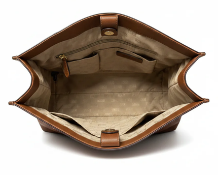 Michael Kors Brown Saffiano Leather Tote Bag