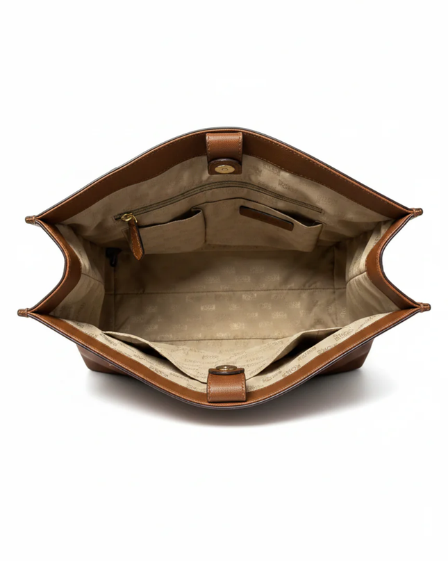Michael Kors Brown Saffiano Leather Tote Bag