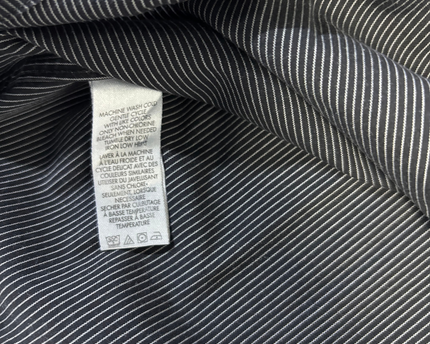 Calvin Klein Men's Black Striped Slim Fit Non-Iron Shirt
