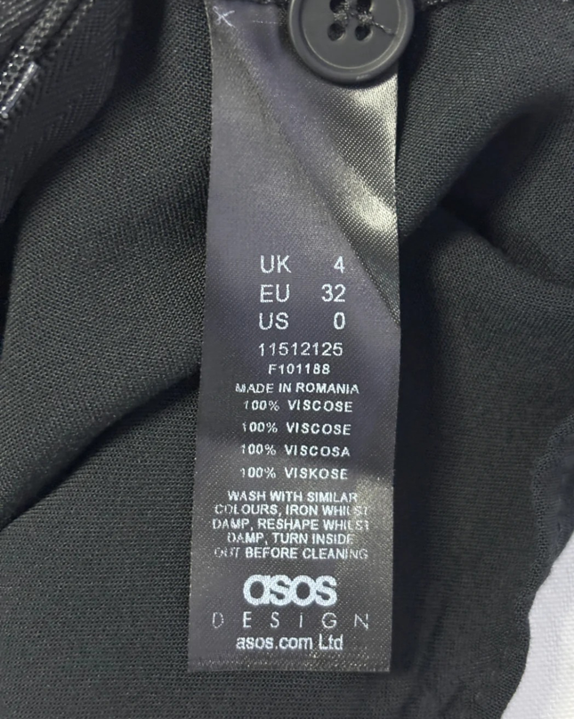 ASOS DESIGN Black Suspender Mini Skirt