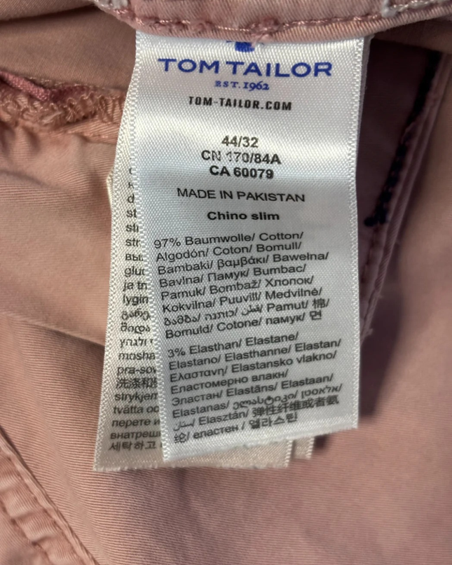 Tom Tailor Pink Chino Slim Pants