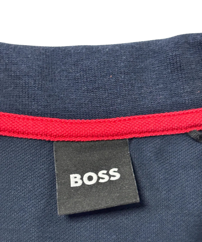 BOSS Navy Blue Short Sleeve Polo Shirt