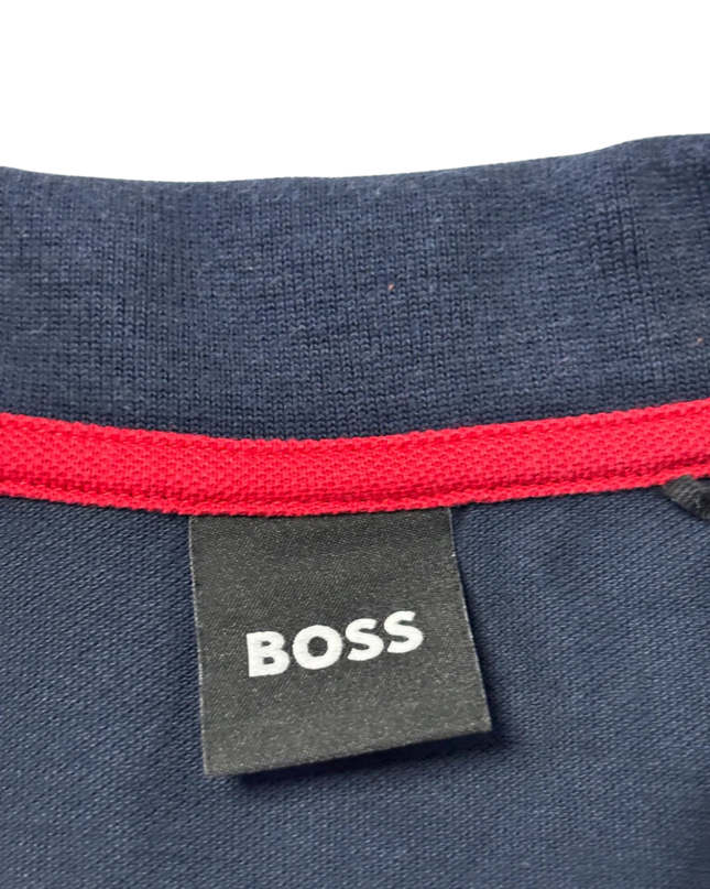 BOSS Navy Blue Short Sleeve Polo Shirt