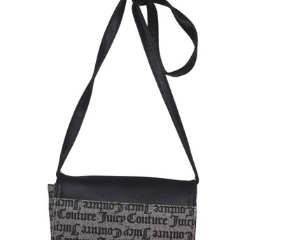 Juicy Couture Black Monogram Heart Crossbody Bag